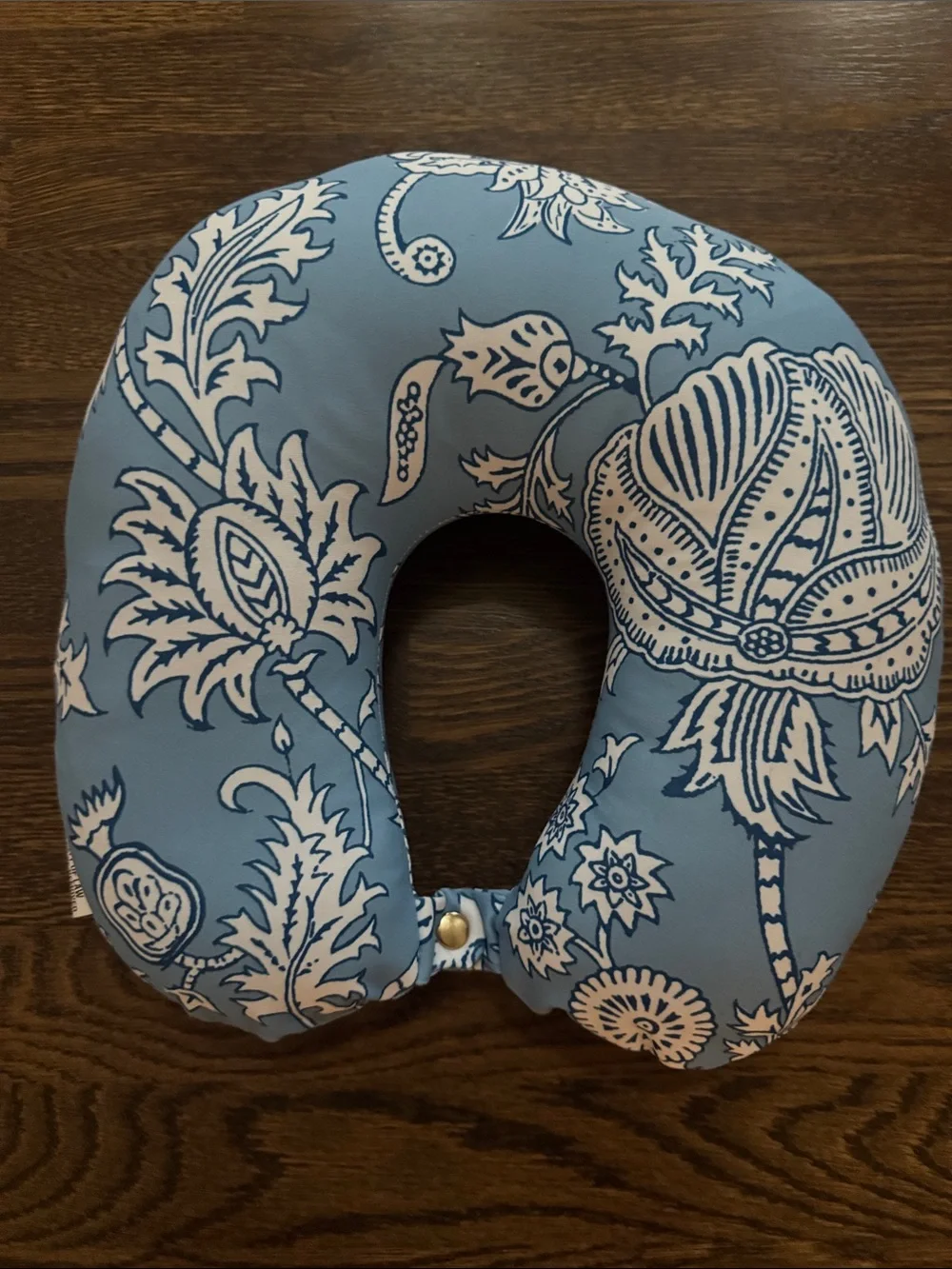 Roller Rabbit Blue and White Floral Travel Neck Pillow
